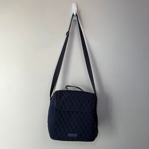 Vera Bradley Outlet Quilted Lunch Crossbody Bag Insulated Tote Navy Blue